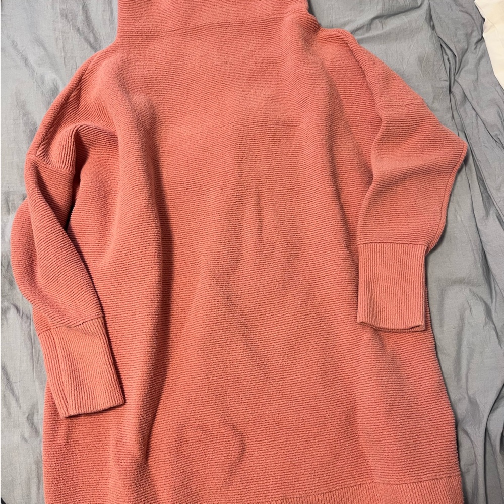 Free People Soft Pink Turtleneck Sweater